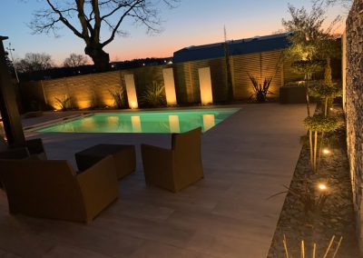 décoration d'un tour de piscine dans le Maine-et-loire